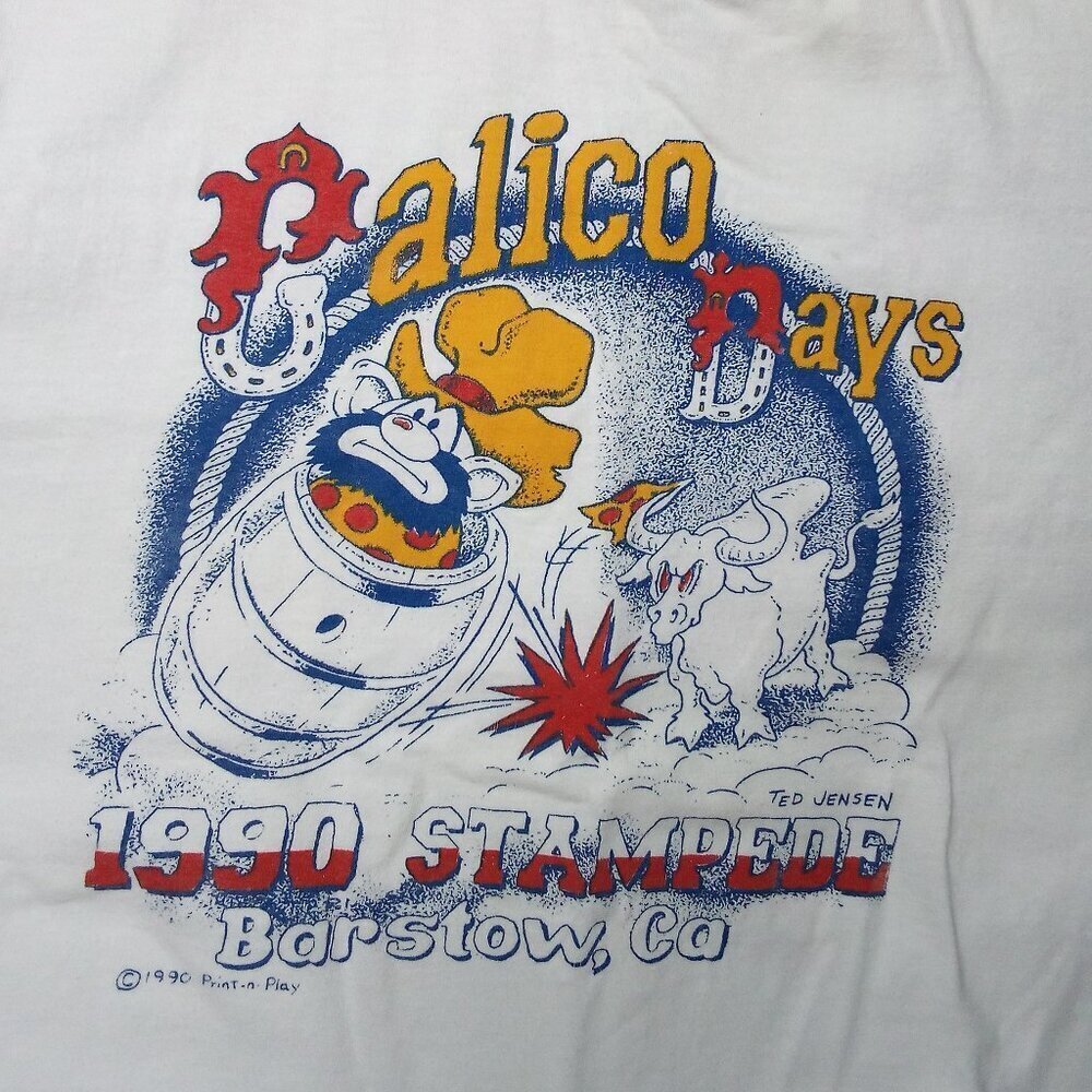 Vintage Calico Days 1990 Stampede Barstow California T-Shirt
